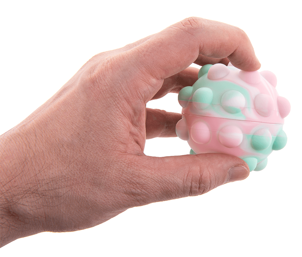 Fidget Pop Ball, Rainbow; D. ca. 7 cm,