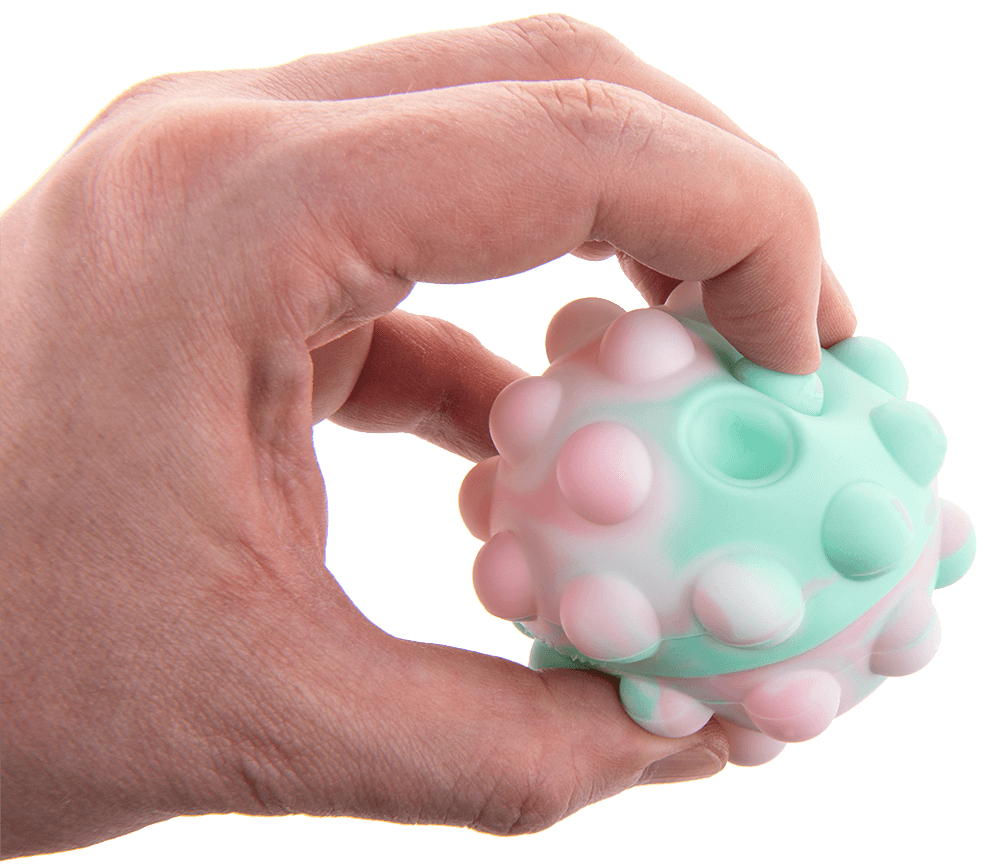 Fidget Pop Ball, Rainbow; D. ca. 7 cm,