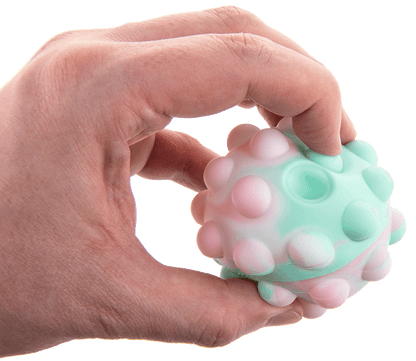 Fidget Pop Ball, Rainbow; D. ca. 7 cm,