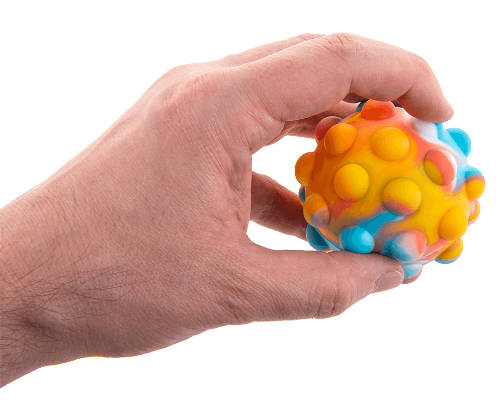 Fidget Pop Ball, Rainbow; D. ca. 7 cm,
