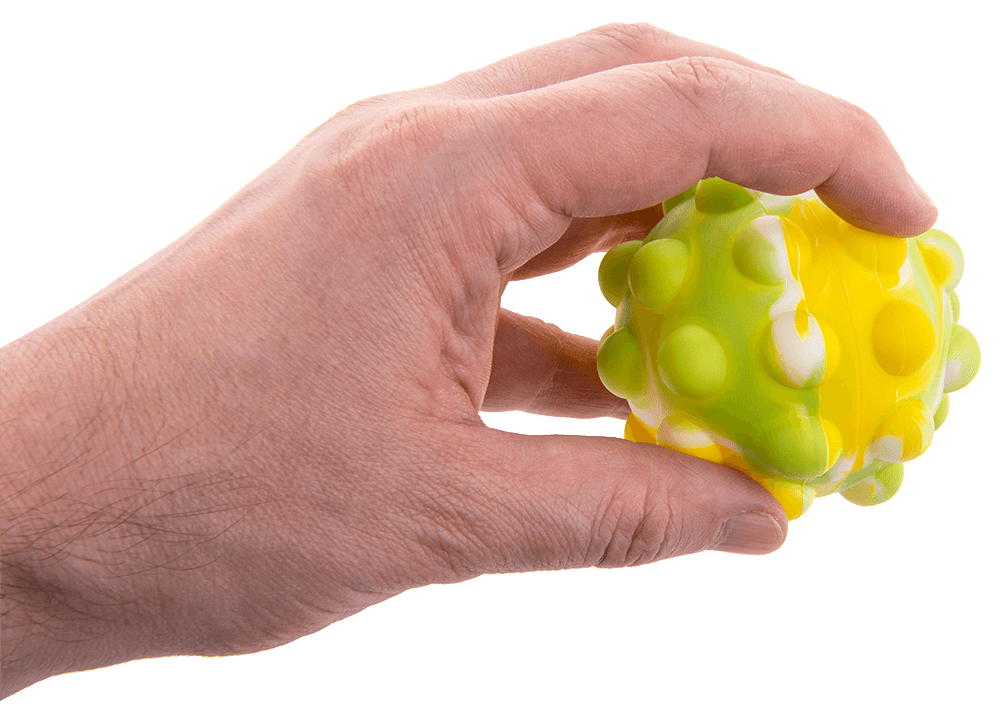 Fidget Pop Ball, Rainbow; D. ca. 7 cm,