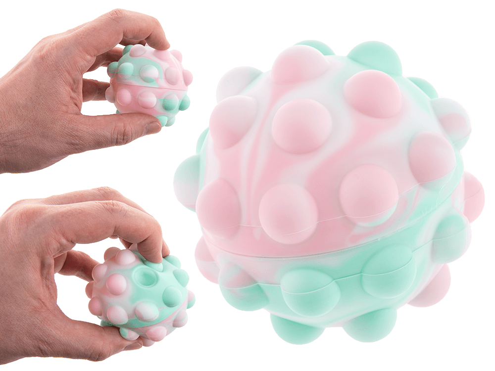 Fidget Pop Ball, Rainbow; D. ca. 7 cm,