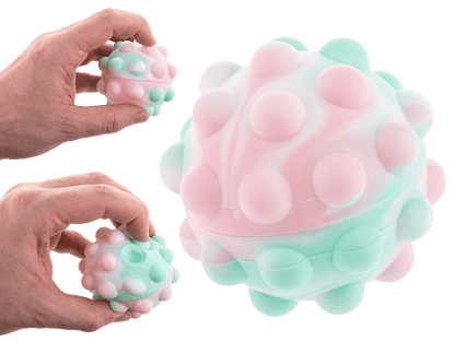 Fidget Pop Ball, Rainbow; D. ca. 7 cm,