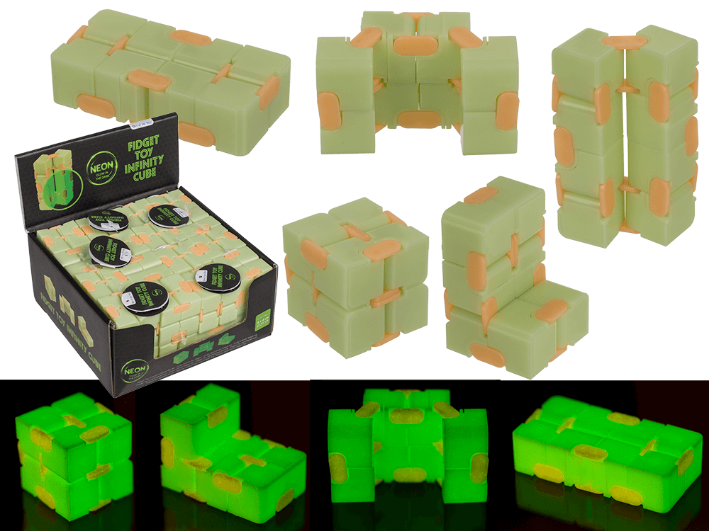 Fidget Toy, Infinity Cube, Glow in the Dark,