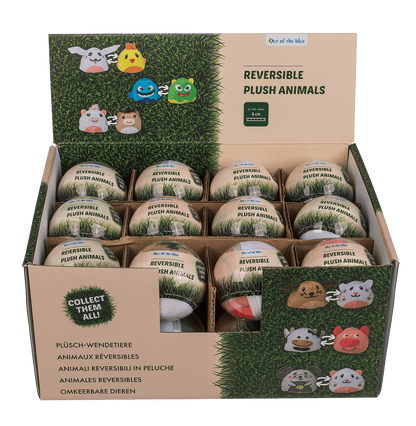 Reversible Plush Animals in Capsule,