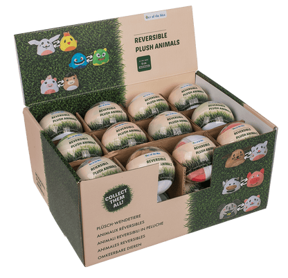 Reversible Plush Animals in Capsule,