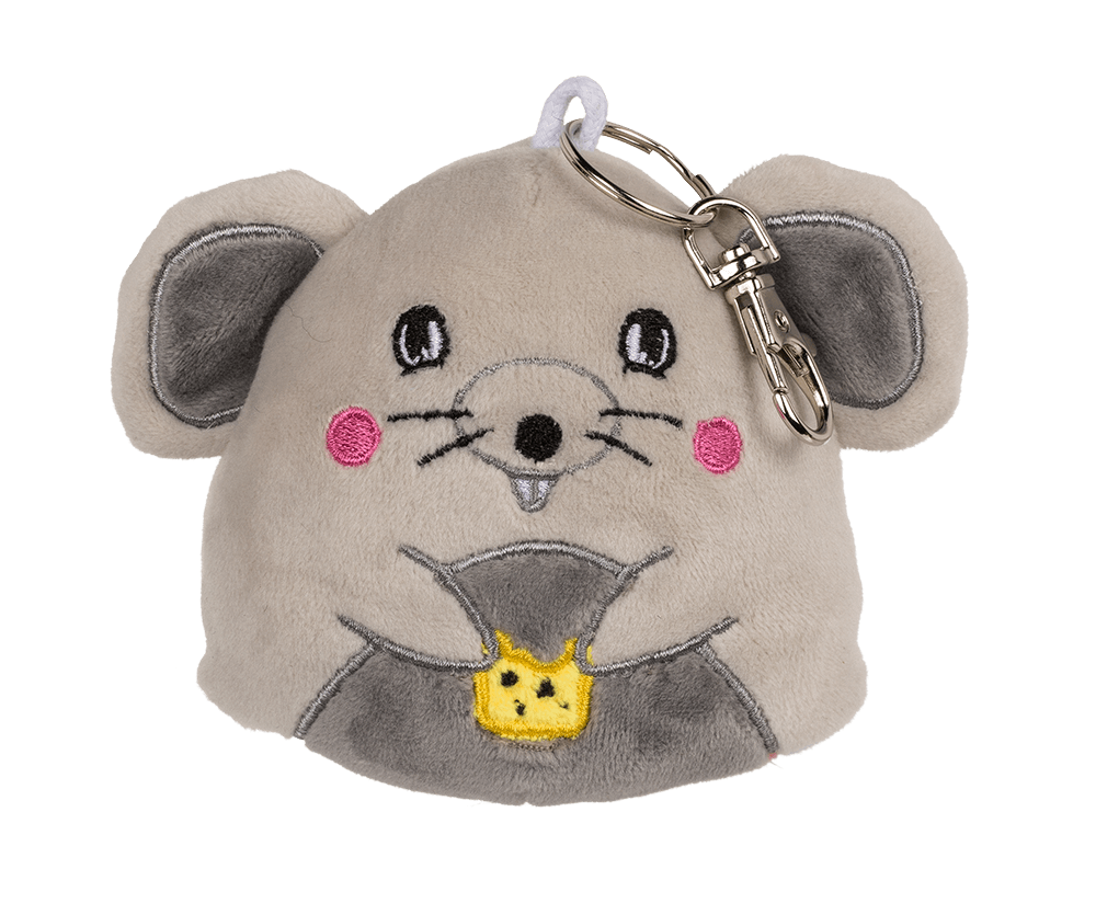 Reversible Animals with carabiner, ca. 9 cm,