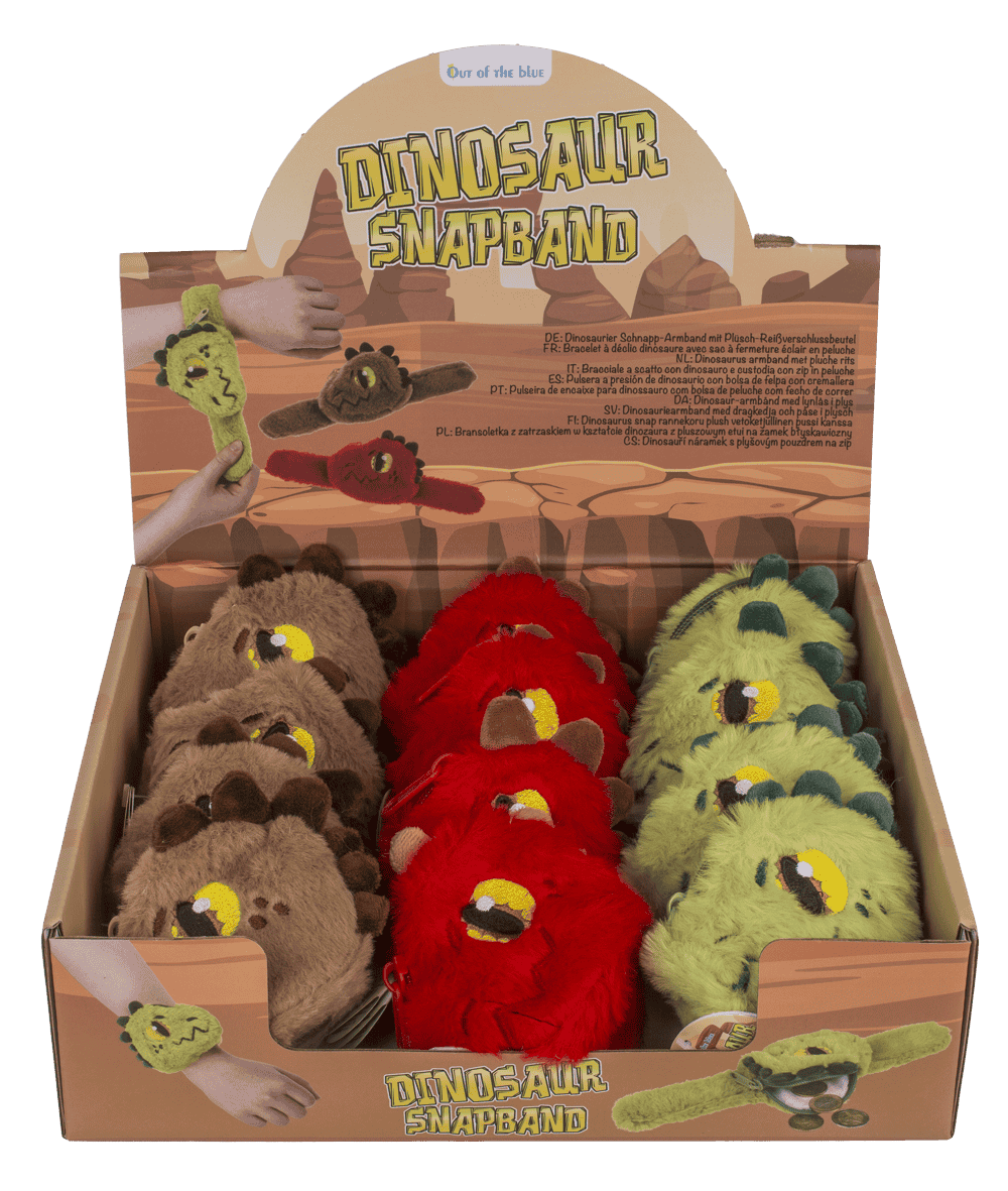 Snapband with plush zipper push,