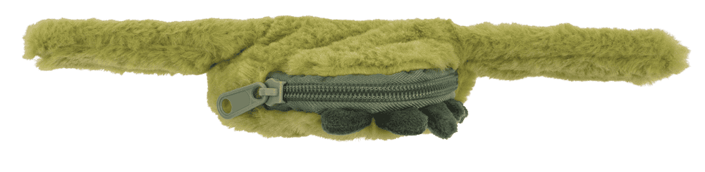 Snapband with plush zipper push,