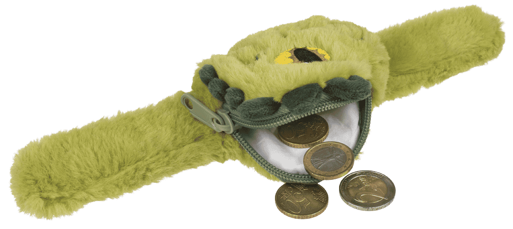 Snapband with plush zipper push,