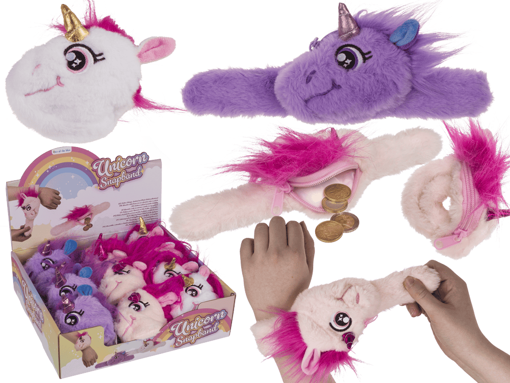 Snapband with plush zipper push,