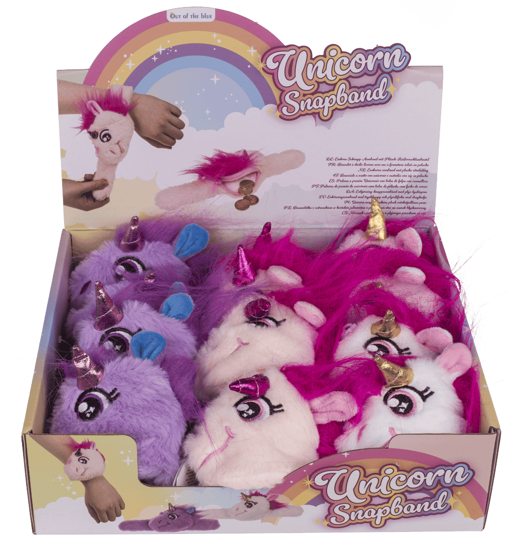 Snapband with plush zipper push,