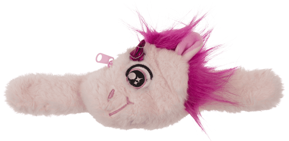 Snapband with plush zipper push,