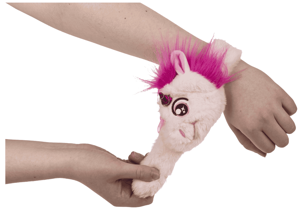 Snapband with plush zipper push,