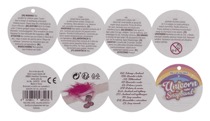 Snapband with plush zipper push,