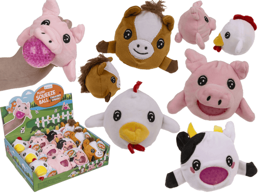 Plush Squeeze Ball, Farmyard Animals,