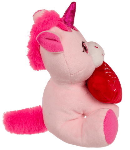 Plush Unicorn with Loveheart, 16 x 11 cm,