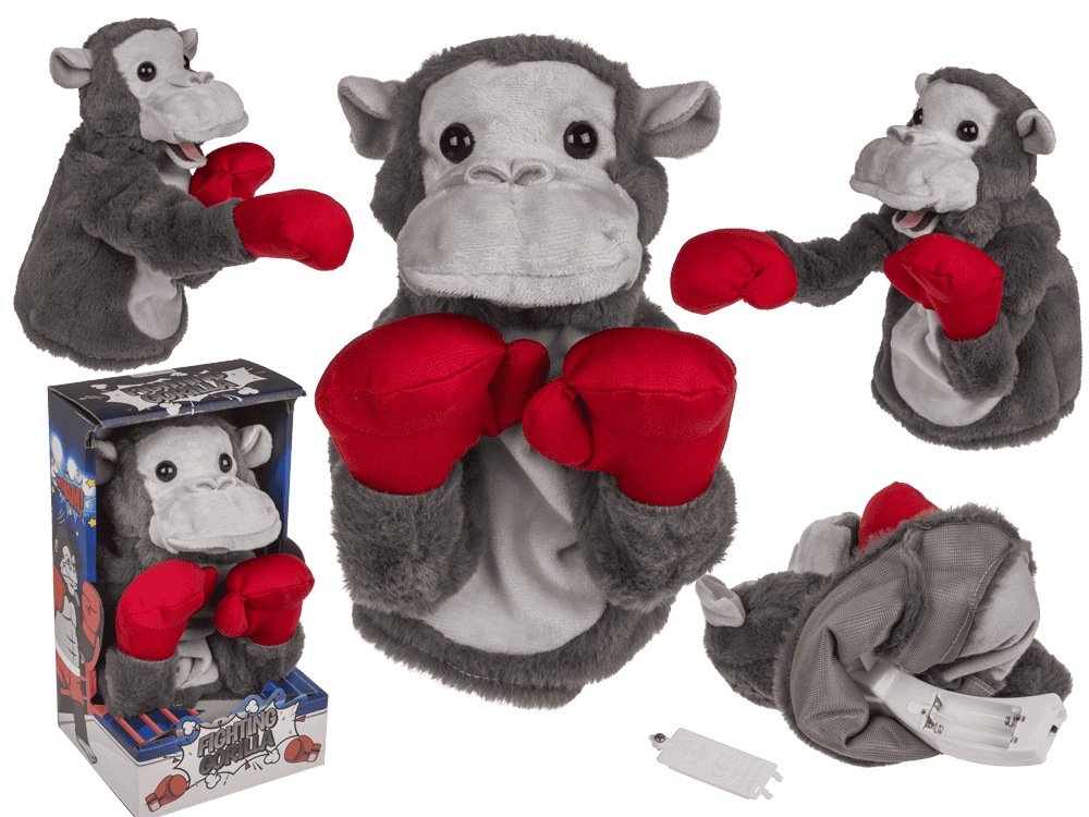 Plush Fighting Gorilla, 22 x 13 cm,