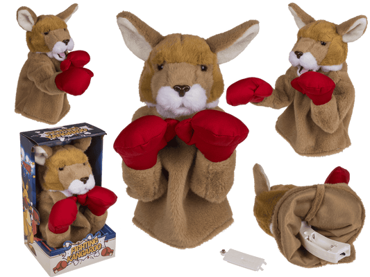 Plush Fighting Kangaroo, 19 x 12 cm,