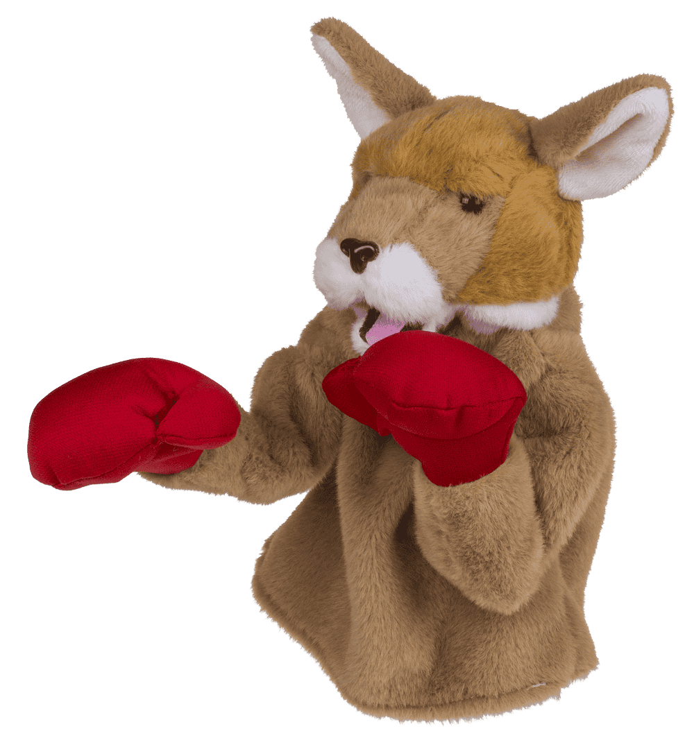 Plush Fighting Kangaroo, 19 x 12 cm,