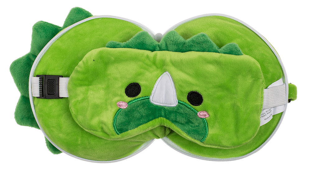 Kids Plush travel pillow with eye mask,