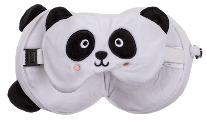 Kids Plush travel pillow with eye mask, Panda,