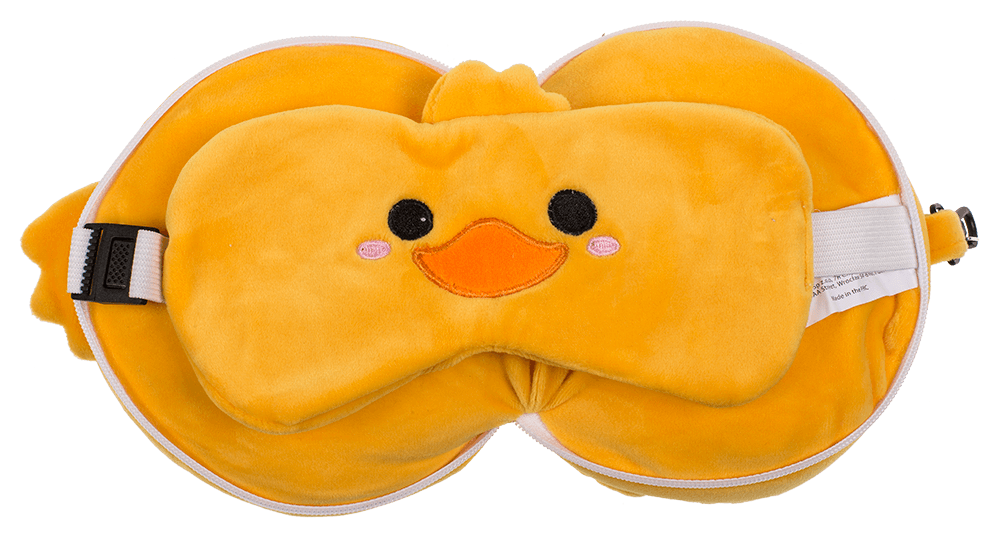 Kids Plush travel pillow with eye mask,