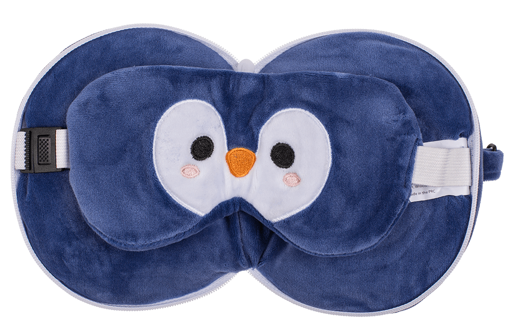 Kids Plush travel pillow with eye mask,