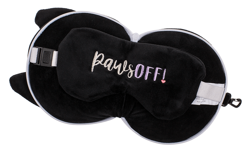 Kids Plush travel pillow with eye mask,