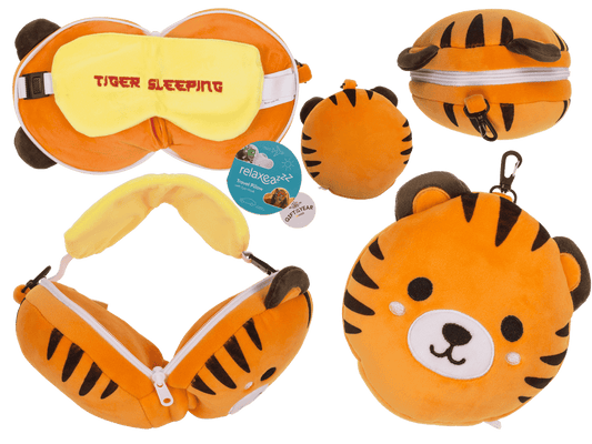 Kids Plush travel pillow with eye mask,