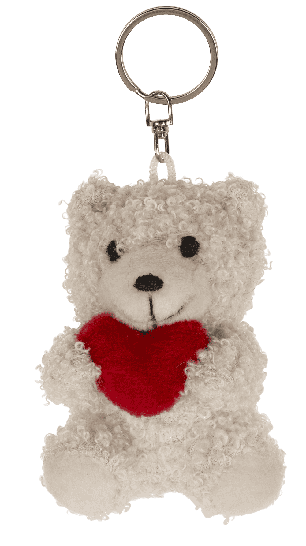 Metal keychain, Plush Bear with Heart,