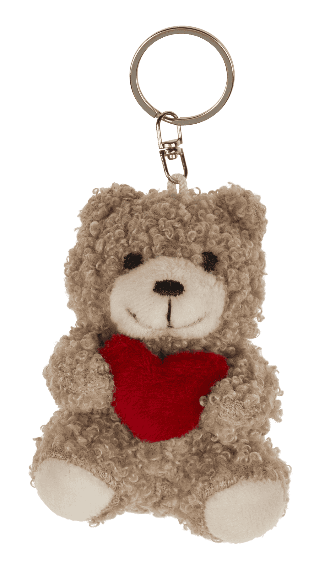 Metal keychain, Plush Bear with Heart,
