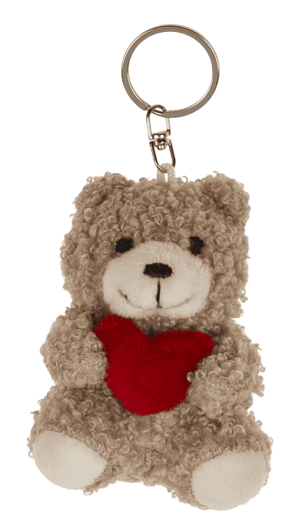 Metal keychain, Plush Bear with Heart,