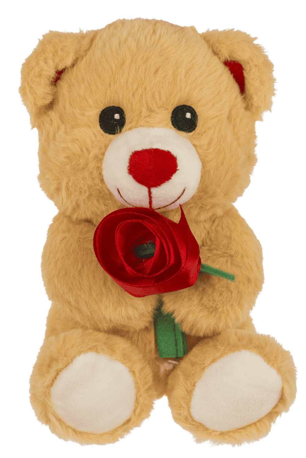 Plush Bear with Rose, 18 cm,