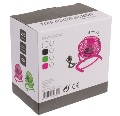 Desktop fan with USB cable,