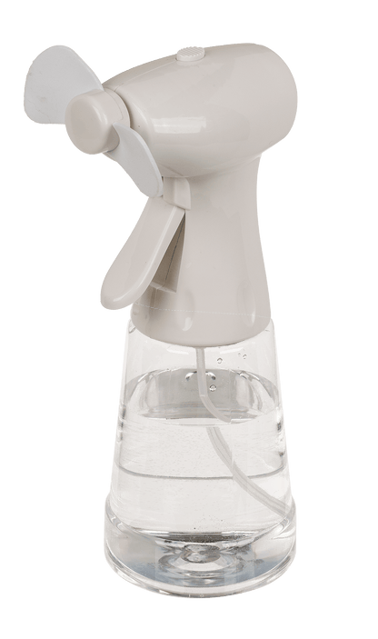 Fan with spraying bottle,