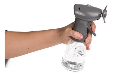 Fan with spraying bottle,