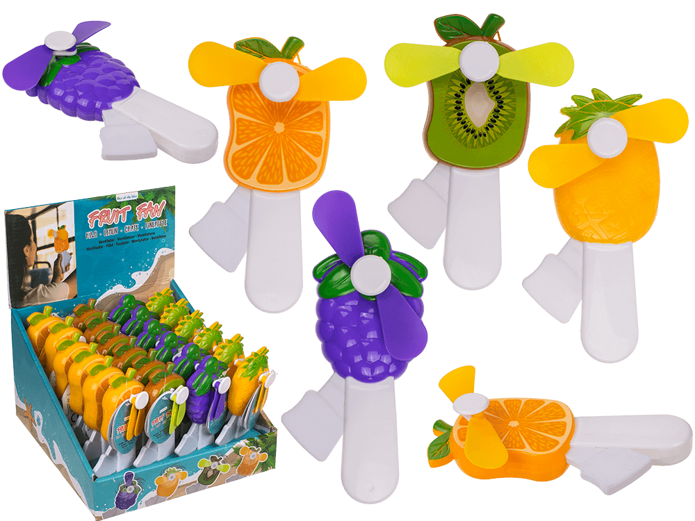 Handheld portable fan, Fruits, approx. 7 x 13,5