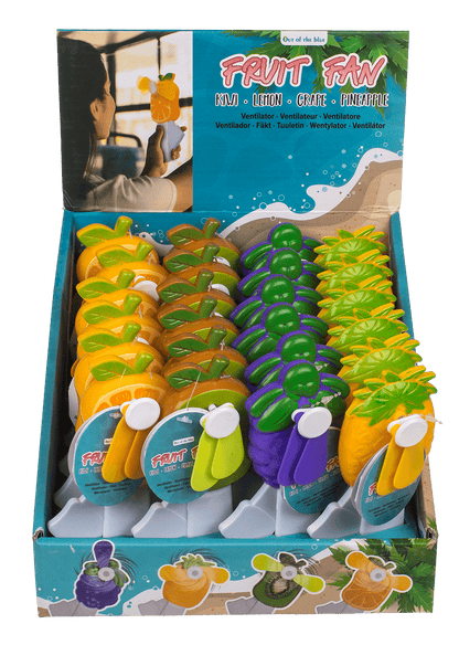 Handheld portable fan, Fruits, approx. 7 x 13,5