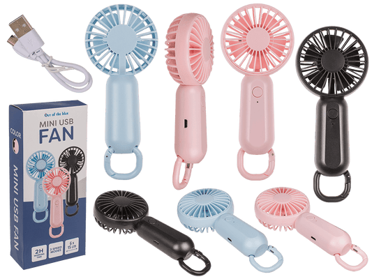 Mini-USB- Fan, approx. 6 x 15 cm, 3 colors ass.,