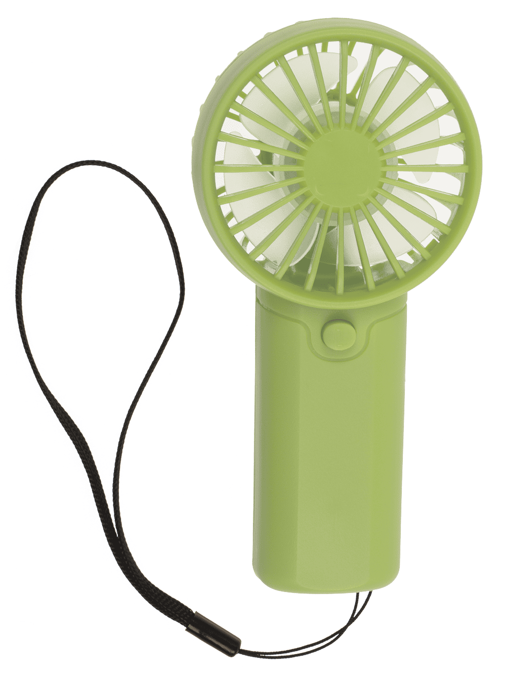 Fan with lanyard, 6 x 3.5 x 12.5 cm,