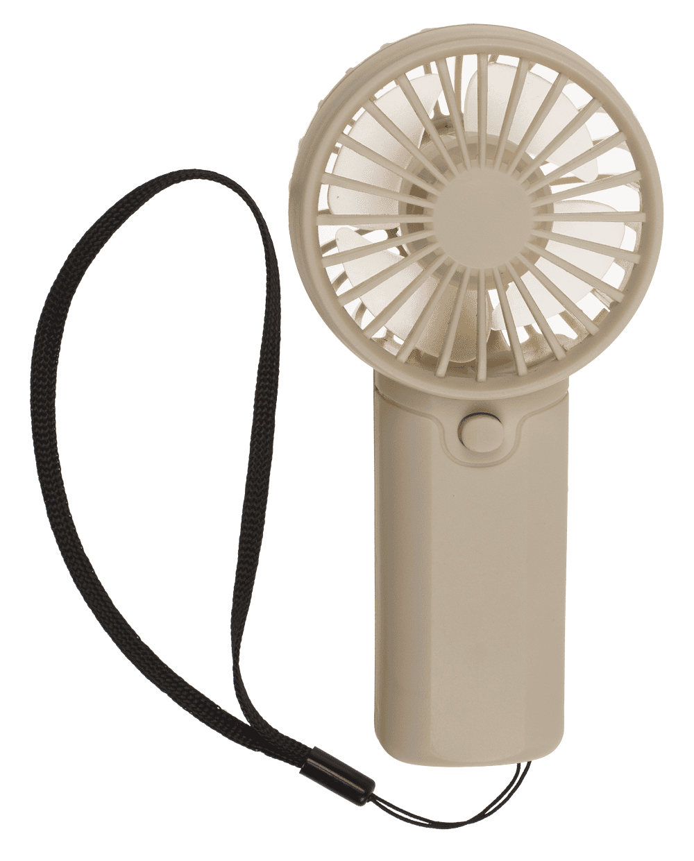 Fan with lanyard, 6 x 3.5 x 12.5 cm,