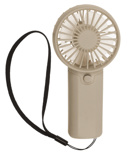 Fan with lanyard, 6 x 3.5 x 12.5 cm,
