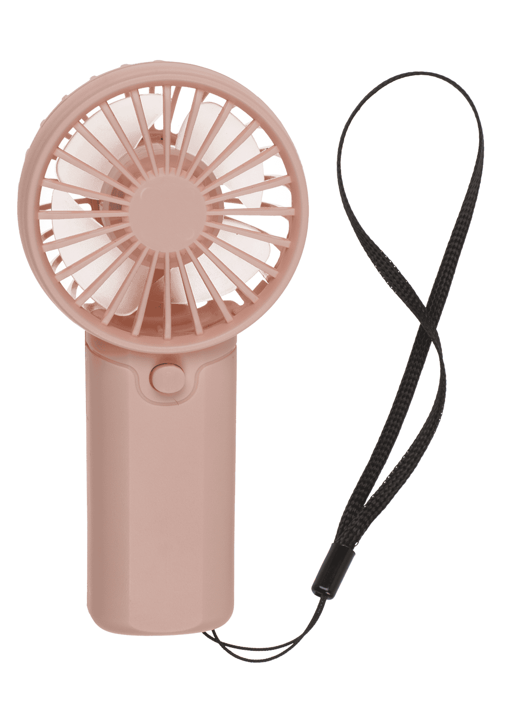 Fan with lanyard, 6 x 3.5 x 12.5 cm,