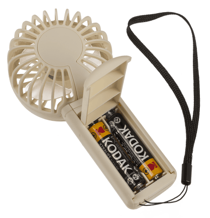 Fan with lanyard, 6 x 3.5 x 12.5 cm,