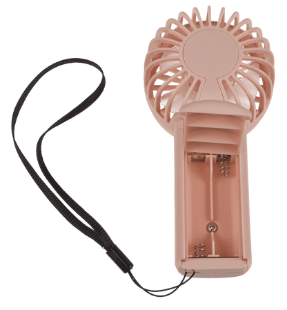 Fan with lanyard, 6 x 3.5 x 12.5 cm,