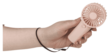 Fan with lanyard, 6 x 3.5 x 12.5 cm,