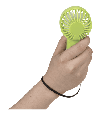 Fan with lanyard, 6 x 3.5 x 12.5 cm,
