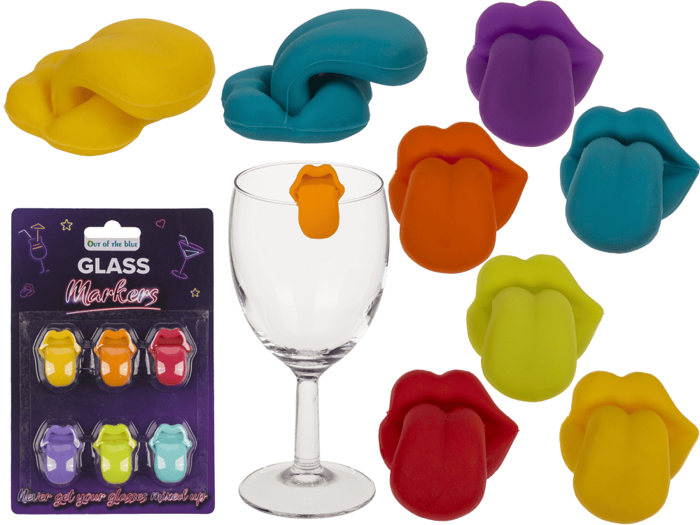 Glass marker, approx. 1,4 x 1 cm, silicone,