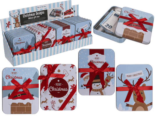 Metal gift box, Merry Christmas,